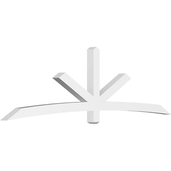 Ekena Millwork Alberta Architectural Grade PVC Gable Bracket, 108"W x 31 1/2"H x 4"D x 4"F, 7/12 Pitch GBP108X32X0404ALB00 - main